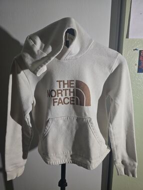Kids The North Face Hoodie with Brown Logo Arch